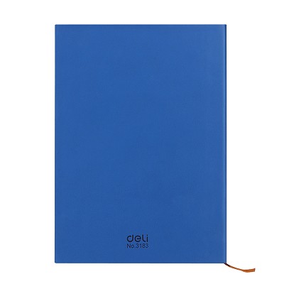 得力新品3183皮面本彩色喷边PU材质记事本25K创意日志笔记本