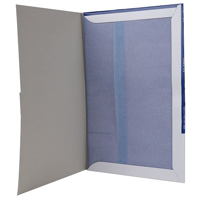 得力9376薄型双面蓝色12开薄型复写纸（34×22cm）