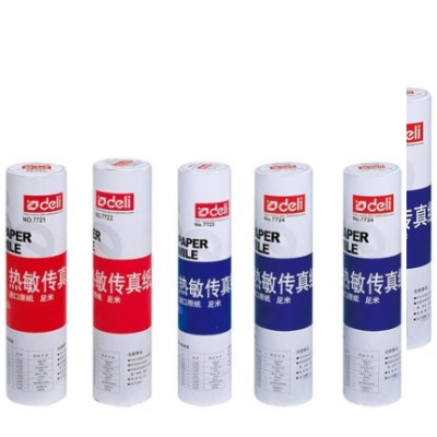 得力7721经济型热敏传真纸 铜版纸 210mm*30米m