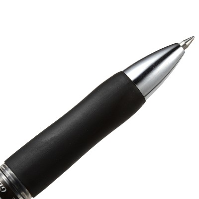 得力按动中性笔S02黑色办公商务签字水笔进口油墨0.7mm