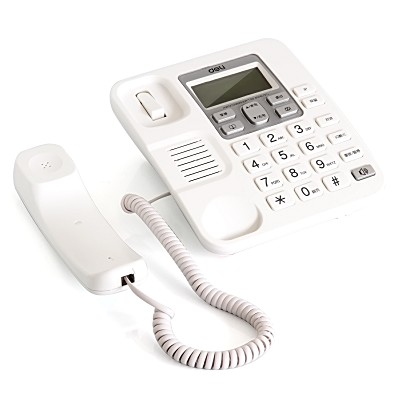 得力2.4G数字无绳电话机791保真高保密通话效果座机 商务办公使用